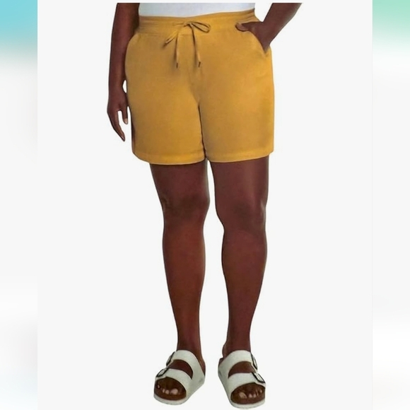 NWT Orvis Women's Cotton Blend Athletic Shorts Yellow - Picture 1 of 5